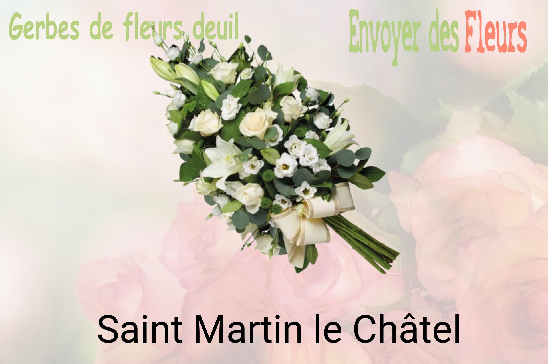 Gerbe de fleurs de deuil livrée à Saint-Martin-le-Châtel